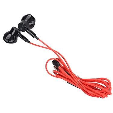 Imagem de Sanpyl Fone de Ouvido Com Fio ME530 Fones de Ouvido de Graves Pesados ​​de 3,5 Mm Com Controle de Volume para Telefones, Operação Viva-voz, Design Confortável para Uso o Dia Todo (Vermelho)
