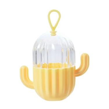 Imagem de Dioche Caixa de Armazenamento de Esponja de Maquiagem, Suporte de Liquidificador Em Formato Portátil, Estojo de Transporte Com Design Transparente, para Viagens e Uso Diário (YELLOW)