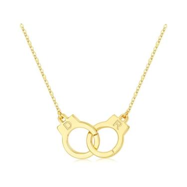 Imagem de M MOOHAM Colar com duas iniciais para mulheres - Colar de duas letras banhado a ouro 14K Amizade BFF Joias personalizadas Presentes de aniversário para mulheres, melhores amigas, casais, Latão, Sem