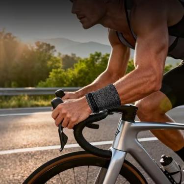 Imagem de 1 bolsa de pulso unissex de poliéster durável com fecho de zíper e alça ajustável para corrida, ciclismo, viagens, academia, Cinza-escuro, Bolsa carteira