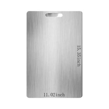 Imagem de Tábua De Corte De Aço Inoxidável Reforçada De Dupla Face Para Cozinha 