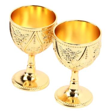 Imagem de GLOGLOW Copo de Vinho, Design Elegante e Requintado Com Padrão de Flor Rosa 3D, Material de Liga de Zinco Premium, Recipiente Decorativo para Beber para Casa, Reunião Social, Presente de (Ouro)