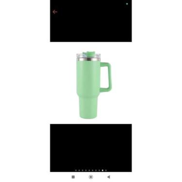 Imagem de Garrafa Térmica Inox 1200ml Aço Inoxidável - Portátil, Isolante, para Academia, Escritório e Viagens, com Tampa e Canudo(VERDE CLARO)