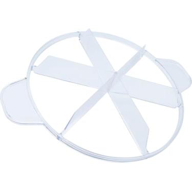 Imagem de FDXGYH Cortador de torta de plástico com 6 fatias de 25,4 cm com 6 fatias iguais para fatiar tortas, quiches de bolo, sobremesas (transparente)