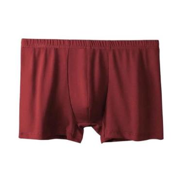 Imagem de Cuecas Boxer Masculinas De Algodão Respirável Tamanho Grande, Pacote C