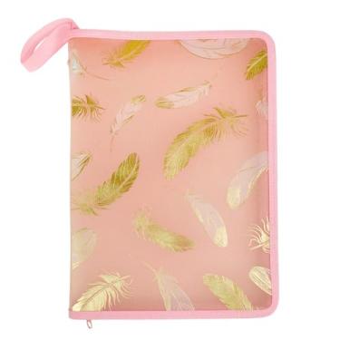 Imagem de DAC - Caderno Argolado Universitário PVC com 48 Folhas Fechamento em Zíper - Butterfly