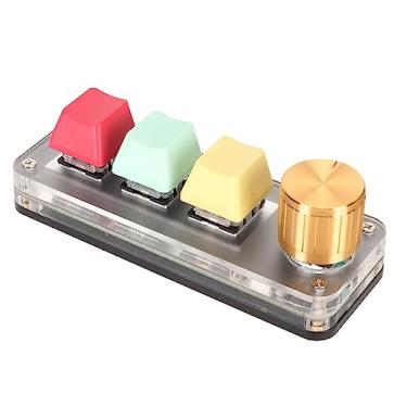 Imagem de Acouto Teclado de Teclas Teclado USB Com Botão Programável Type C Conexão Com Fio Azul de Uma Mão para Jogos Mecânico Acessórios para Jogos para PC (Cor)