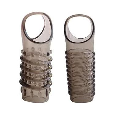 Imagem de Kit Anel Peniano em Silicone, Texturizado, Prolongador, Fumê,confortável, ideal para atraso da ejaculação e intensificação da ereção