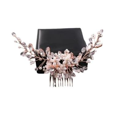 Imagem de Tiara De Cristal Com Flores De Strass E Pérolas Para Mulheres, Acessór