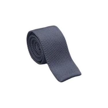 Imagem de Gravata Masculina Slim De Malha Lisa Em Cores Sólidas, Preta E Vermelh