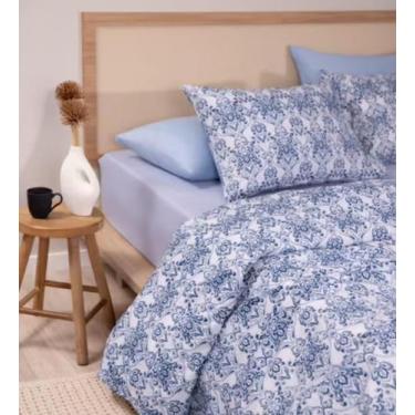 Imagem de Jogo de lençol casal micro percal santista wilma