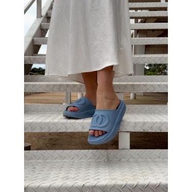 Imagem de Chinelo Feminino Ortopédico Confortavel Slide Papete Plataforma Nuvem,