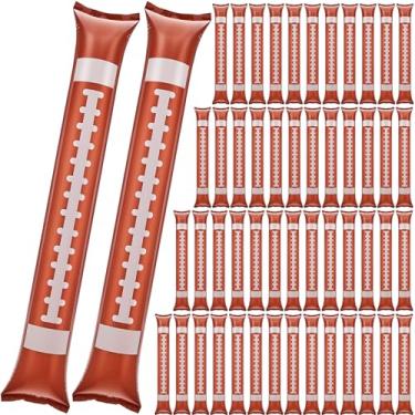 Imagem de Meooeck Thunder Sticks Inflatable Noisemakers Cheerleading Game Day Sports Noise Makers Plastic Cheering Sticks Bulk for Basketball Sports Events Dance Team Spirit, 23.6 x 3.9 Inch (80 Pcs,Rugby)