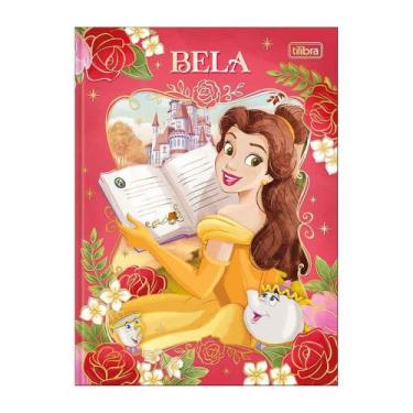 Imagem de Caderno Colegial Brochura Princesas Disney Decorado Capa Dura 80 Folha