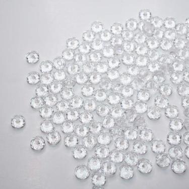 Imagem de Rondela Cristal Acrílico Cristal 10mm- aprox. 2000 peças- 500g - La Mo
