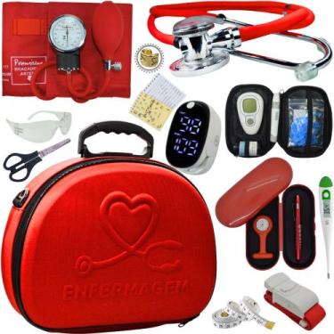 Imagem de Kit Enfermagem Maleta Medica Super Luxo Completa Promocao - Love Saude