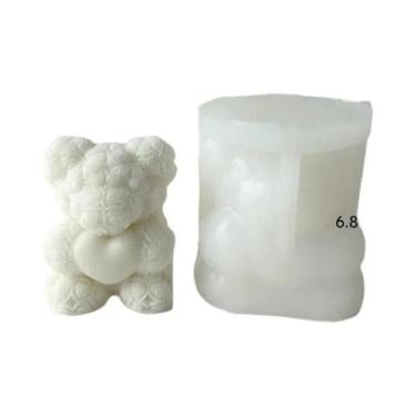 Imagem de Moldes De Silicone 3D De Urso Fofo Para Velas DIY, Sabonetes De Flores