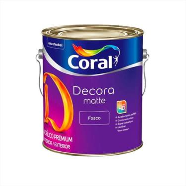 Imagem de Decora Matte Branco Fosco Acrílico Premium HD Coral 3,6L