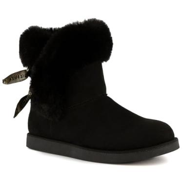 Imagem de Juicy Couture Botas femininas de inverno sem cadarço botas quentes de inverno, King2 Preto Micro, 11