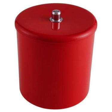 Imagem de Lixeira de Plástico com Tampa 25X20cm 6L Vermelha Astra CT4*BRD