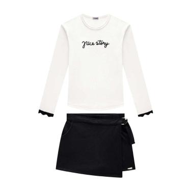 Imagem de Conjunto Infantil Menina Blusa/Short-Saia Moletom Somnii-Feminino