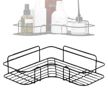 Imagem de Prateleira de Canto para Armazenamento no Chuveiro - Triangular Adesivo Sem Furação - Prateleira Armazenamento Canto Para Casa Banho - Para Shampoo Condicionador Gel De Banho Apartamento Dormitório Ca