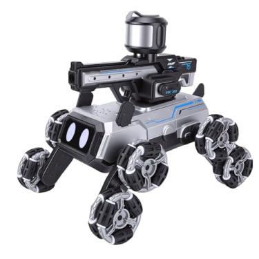 Imagem de Generic Cão robô Acrobático de 8 Rodas, Carro RC Com Controle Remoto de 2,4 GHz Com Efeito de Luz LED Musical e Lançadores de Projéteis para Crianças, Meninos, Meninas de 3 a 12 Anos,