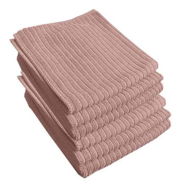 Imagem de Kit 6 Pano Copa Pia Cozinha Microfibra Absorve 30x30 Pra Vr - Idealiza