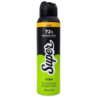 Imagem de Desodorante Aerossol 0% Alumínio Masculino Citrus 72h Super Cimed 150m