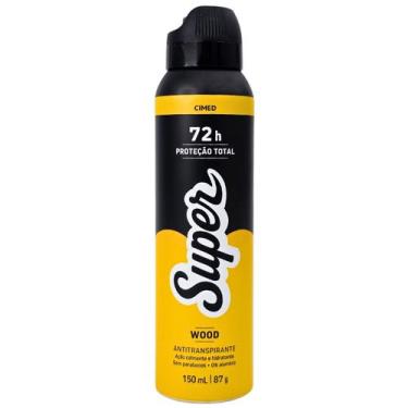 Imagem de Desodorante Aerossol 0% Alumínio Masculino Wood 72h Super Cimed 150ml 