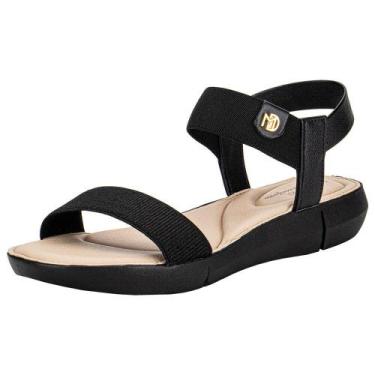 Imagem de Sandália feminina flat modare 7199102, Preto, 36