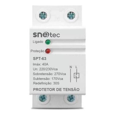 Imagem de Relé Protetor de Tensão 220V 40A Monofásico - Snetec Spt-40