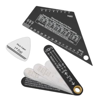 Imagem de Dpofirs Régua de Altura de Corda de Guitarra Versátil para Guitarras Baixas Acústicas Elétricas, Marcações de Escala Clara, Material de Aço Inoxidável