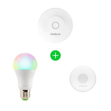 Imagem de Kit Casa Inteligente Intelbras Hub de Automação, Lâmpada Inteligente e