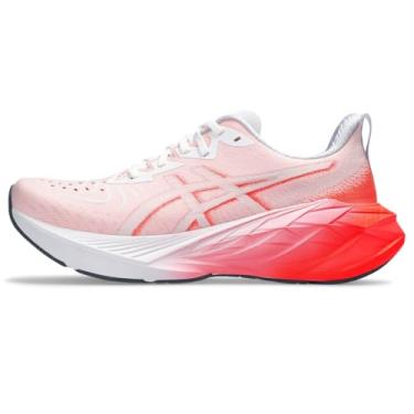Imagem de ASICS Tênis de corrida masculino NOVABLAST 4, Branco/Vermelho nascer do sol, 13