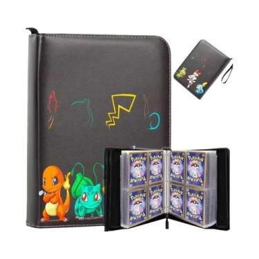 Imagem de Álbum De Cartões Pokémon Com 400 PCS, Fichário De PU Com Zíper, Porta-