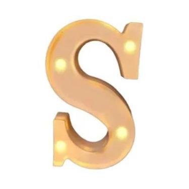 Imagem de Luz Noturna LED De Letras E Números De 16cm Para Decoração De Casa, Ca