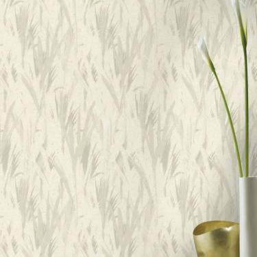 Imagem de Papel de Parede Concrete Folhagem Branco 520729