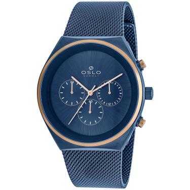 Imagem de Relógio Oslo Masculino Ref:Omtsscvd0016 D1dx Slim Cronógrafo Bicolor