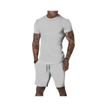 Imagem de Conjunto De Roupas Esportivas Masculinas De Verão, Camiseta De Manga C