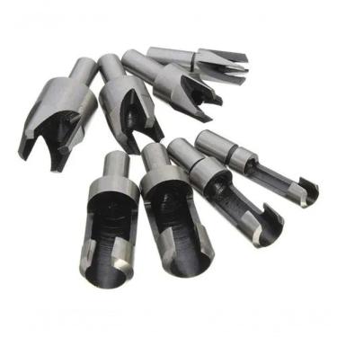 Imagem de Kit 04 Brocas P/ Cavilhas + 4 Cortadores Tapa Furos