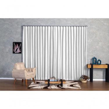 Imagem de Cortina Microfibra Com Linho 2,80x1,80 Para Trilho Suíço branco