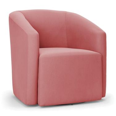 Imagem de Poltrona Stella Max Suede Base Giratória - D'rossi Cor Rose