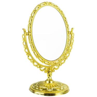 Imagem de Espelho de Mesa Maquiagem Retro Zoom Aumento 2x Princesas - Moment