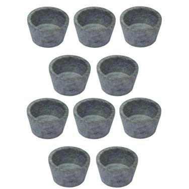 Imagem de Kit 10 Mini Molheira Tigela Molho Petisco Pedra Sabão 50Ml.