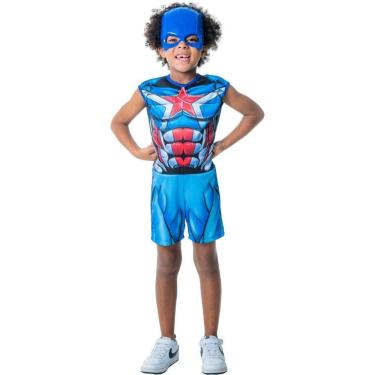 Imagem de Kit Infantil Fantasia Capitão América - G