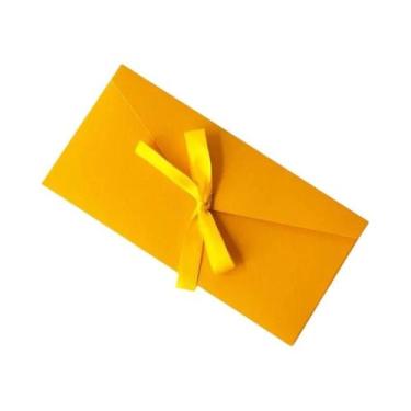 Imagem de Conjunto De Envelopes De Papel Perolado Criativo Retro Com Laço Grosso