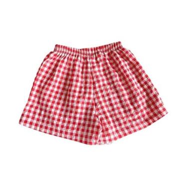 Imagem de Shorts De Verão Xadrez Para Meninos E Meninas, Casuais, Esportivos, So