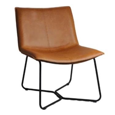 Imagem de Poltrona Bibiana Revestida em PU na Cor Marrom - rivatti