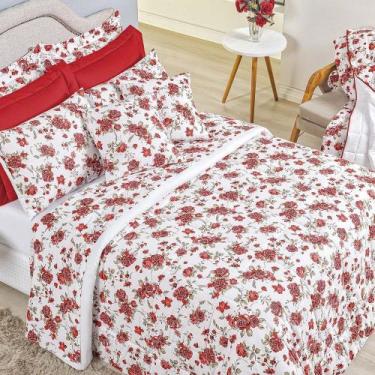 Imagem de Kit Edredom Craft Casal Padrão Dupla Face 5 Peças Percal 200 Fios 100%